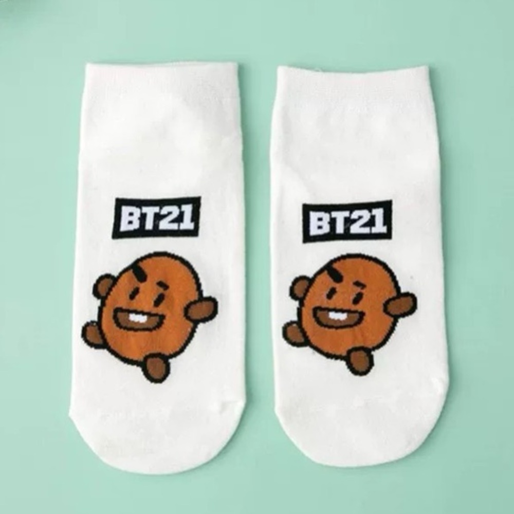 BT21 White and Brown Character Socks